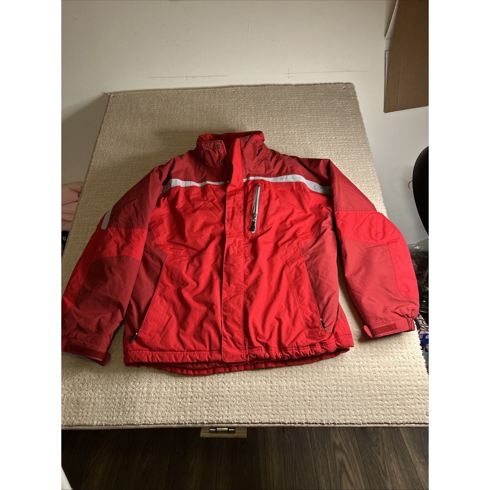 LL Bean Men's Red Winter Ski Coat Sz Large